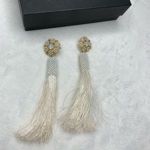 White earrings